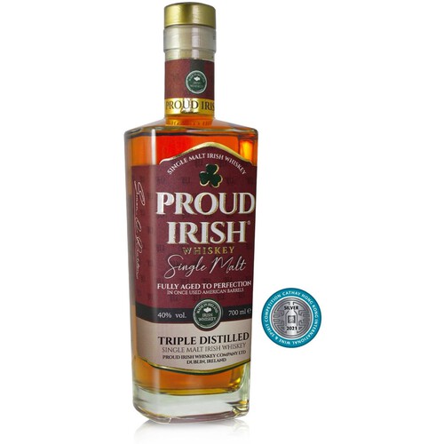 Whisky Irish Single Malt akl.40% obj. PROUD IRISH 700 ml