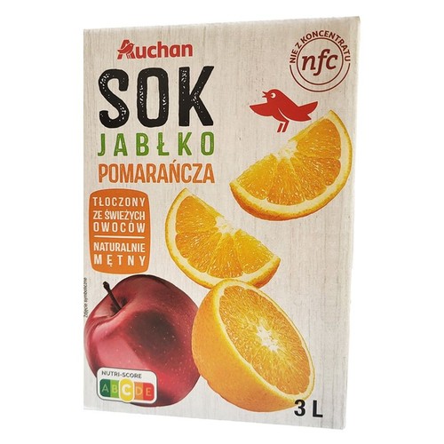 Sok NFC jabłko pomarańcza Auchan 3 l
