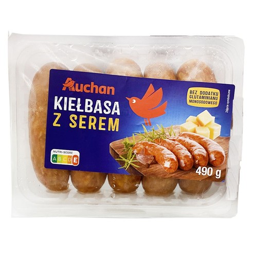 Kiełbasa z serem Auchan 490 g