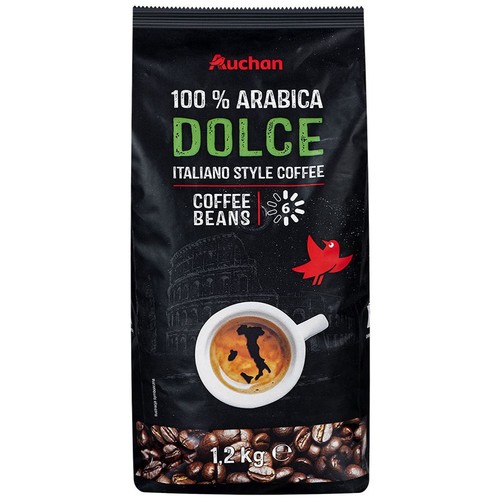 Kawa ziarnista Italiano Barista Dolce Auchan 1,2 kg