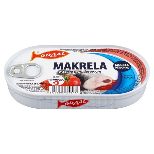 Makrela w sosie pomidorowym  Graal 170 g
