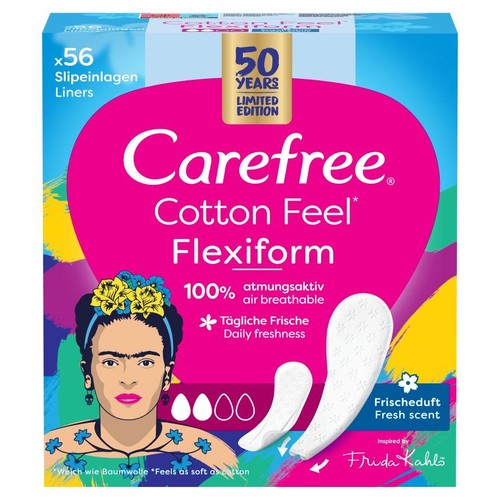 Wkładki higieniczne Cotton Feel Flexiform świeży zapach Carefree 56 sztuk