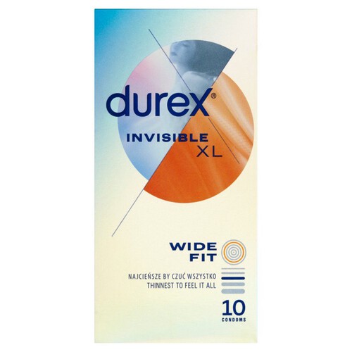 Prezerwatywy Invisible XL Durex 10 sztuk