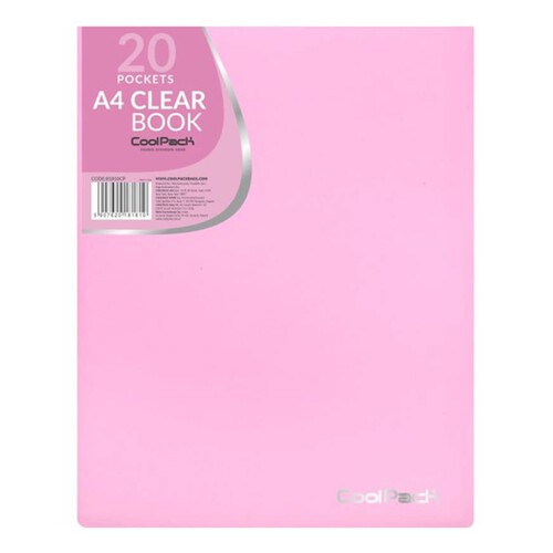 Teczka Clear Book A4 Coolpack Pastel 20 koszulek różowa CoolPack 1 sztuka