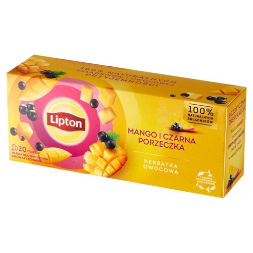 Herbata owocowa mango i czarna porzeczka 20 x 1.8 g Lipton 20 torebek