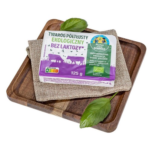 Twaróg półtłusty bez laktozy   Pewni Dobrego 125 g