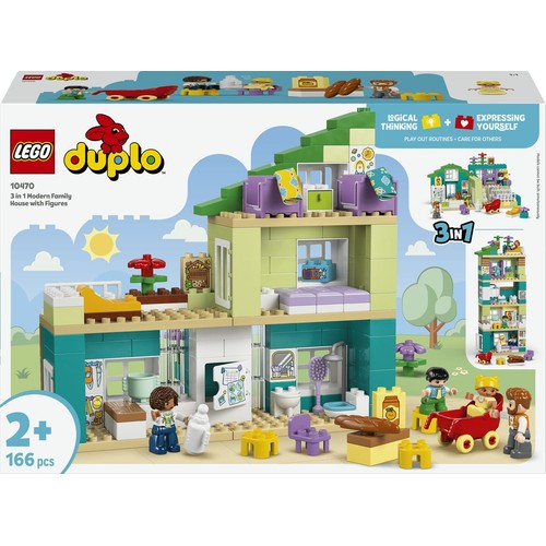 DUPLO® Moje miasteczko Nowoczesny dom rodzinny 3 w 1 z figurkami 10470 LEGO 1 sztuka