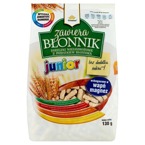 Pałeczki wielozbożowe z dodatkiem błonnika Granex 130 g