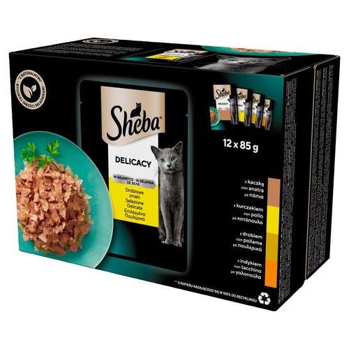 Karma pełnoporcjowa dla dorosłych kotów Sheba 12 x 85 g
