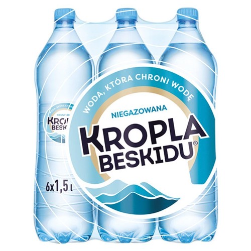 Naturalna woda mineralna niskozmineralizowana niegazowana Kropla  Beskidu 6 x 1,5 l