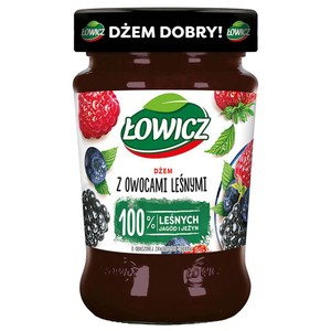 Dżem z owoców leśnych o obniżonej zawartości cukrów Łowicz 280 g