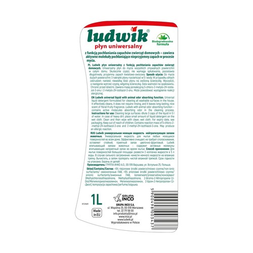 Animal Odor Control Płyn uniwersalny Ludwik 1 l