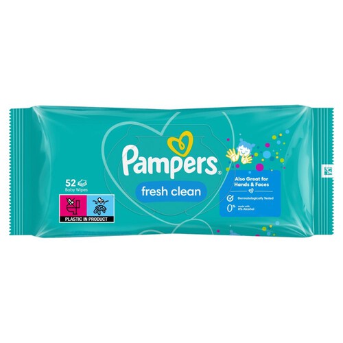 Fresh Clean chusteczki nawilżane dla niemowląt Pampers 52 sztuki