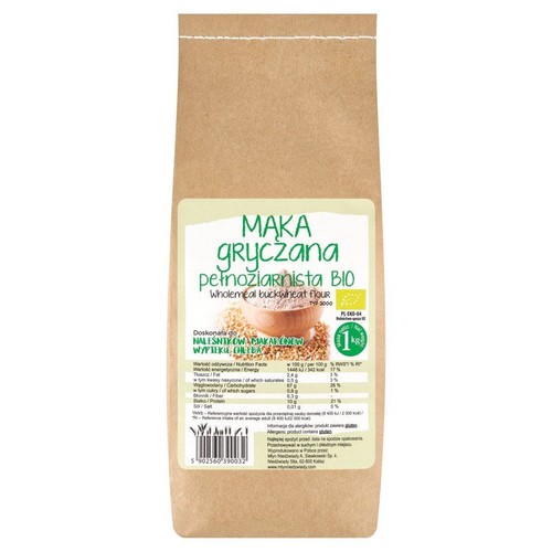 BIO Mąka gryczana pełnoziarnista Typ 2000   Młyn Niedźwiady 1 kg