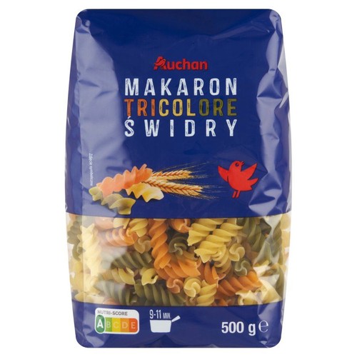 Makaron tricolore świdry Auchan 500 g