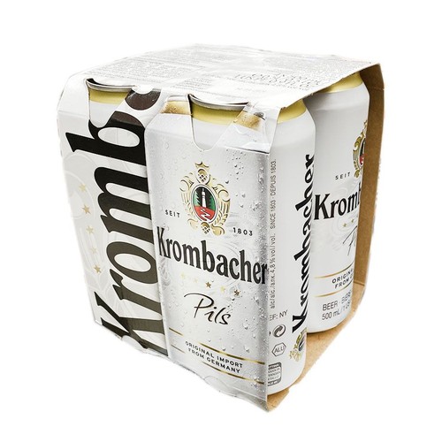 Piwo niemieckie jasne pils alk. 4,8% obj. Krombacher 500 ml