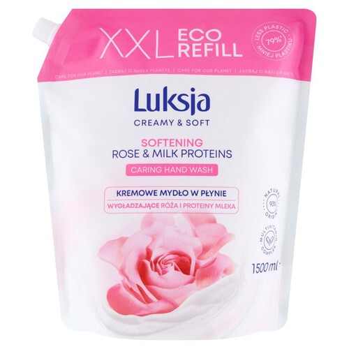 Mydło w płynie Rose zapas Luksja 1,5 l