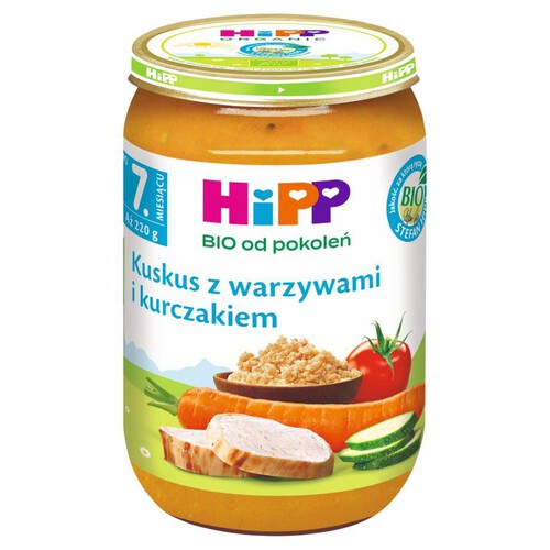 BIO Danie kuskus z warzywami i kurczakiem HiPP 220 g