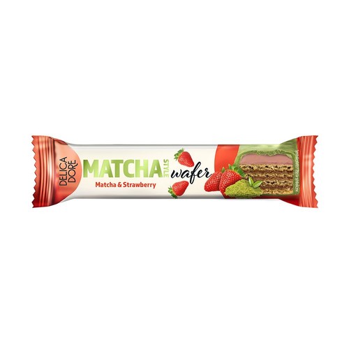 Wafel Matcha Style z nadzieniem truskawkowym Delica Dore 35 g