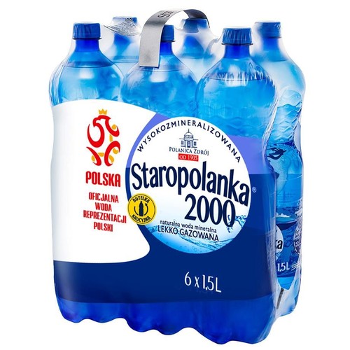 Naturalna woda mineralna lekko gazowana 2000 Staropolanka 6 x 1,5 l