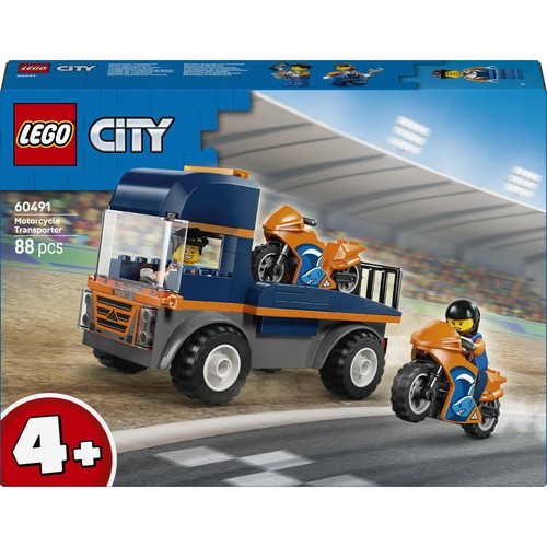 City Laweta dla motocykli 60491, zabawka z dwiema minifigurkami LEGO 1 sztuka