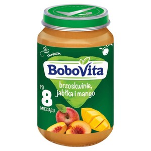 Brzoskwinie, jabłka i mango po 8. miesiącu BoboVita 190 g