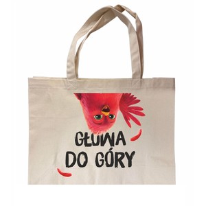 Torba zakupowa bawełniana "Głowa do góry" 38 x 42 cm Auchan 1 sztuka Auchan 1 szt.