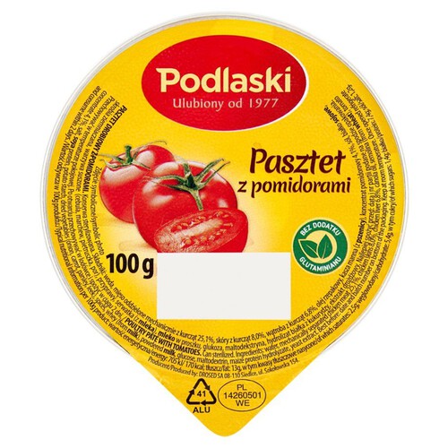 Podlaski pasztet drobiowy z pomidorami.  Drosed 100 g