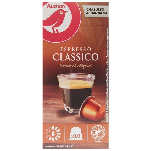 Kawa mielona Espresso Classico kapsułki Auchan 10 kapsułek