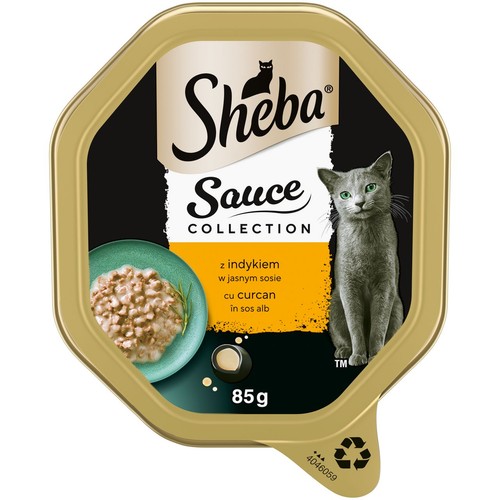 Karma mokra dla kotów z indykiem w białym sosie  Sheba 85 g
