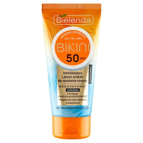 Bikini Lekki krem do opalania twarzy SPF 50 Bielenda  50 ml