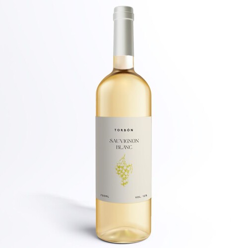 Wino Sauvignon Blanc białe półwytrawne   Torbon 750 ml