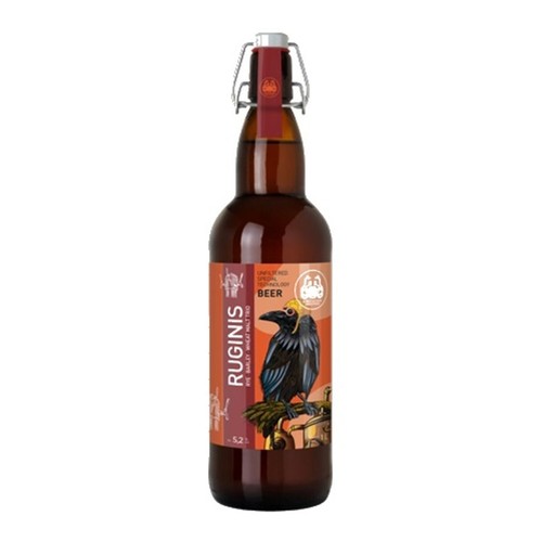 Piwo jasne Ruginis Lager alk. 5,2% obj. Aukstaitijos  1 l