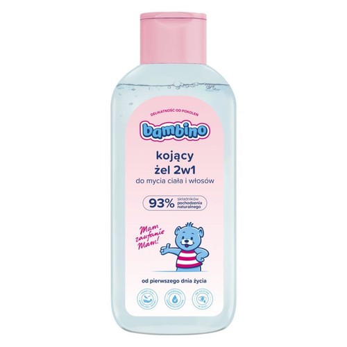 Kojący żel 2w1 do mycia ciała i włosów  Bambino 400 ml