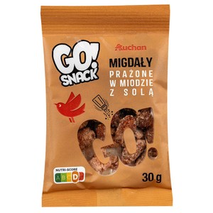 Go Snack migdały prażone w miodzie z solą Auchan 30 g