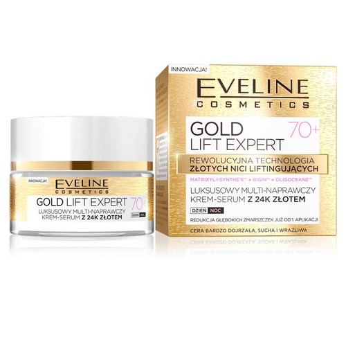 Gold Lift Expert multi-naprawczy krem-serum 70+ EVELINE COSMETICS 50 ml
