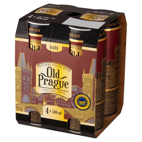 Piwo czeskie ciemne Bohemian Premium Dark Lager alk. 4,4% obj. Old Prague 4 x 500 ml