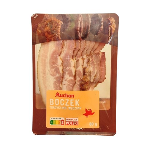 Boczek tradycyjnie wędzony Auchan 80 g