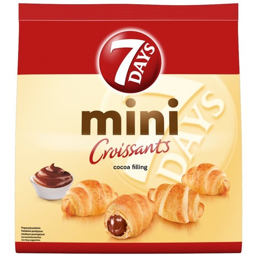 Mini croissants z nadzieniem kakaowym  7 Days 300 g