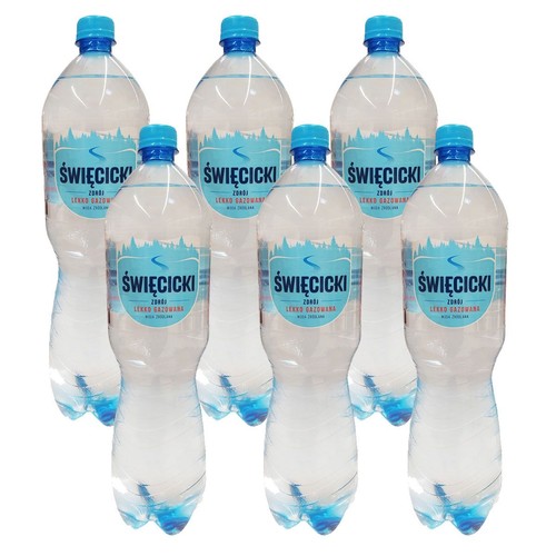 Woda źródlana lekko gazowana  Święcicki Zdrój 6 x 1,5 l 