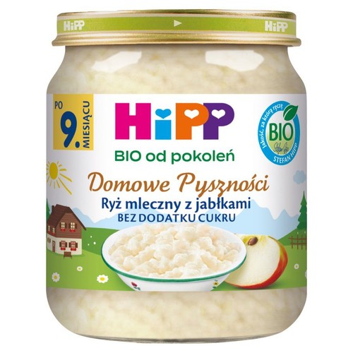 BIO Ryż mleczny z jabłkami po 9. miesiącu HIPP 200 g