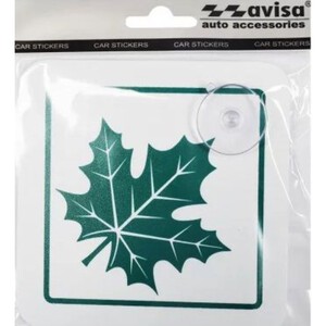 Emblemat na przyssawkę "zielony liść" Avisa 1 sztuka