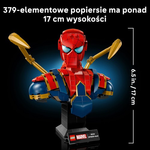 Zestaw Marvel Popiersie Iron Spider-Mana 76326 LEGO 1 sztuka