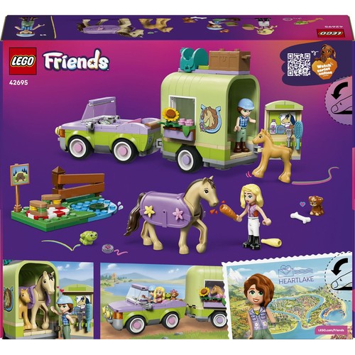 Friends Przyczepa z koniem i źrebaczkiem 42695, zestaw zabawek LEGO 1 sztuka