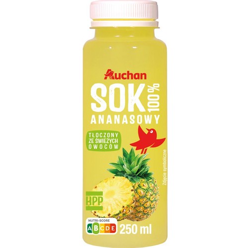 Sok ananasowy 100% Auchan 250 ml