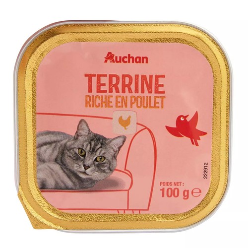 Kompletna mokra karma dla dorosłych kotów z kurczakiem Auchan 100 g