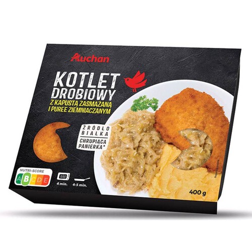 Kotlet drobiowy z kapustą i puree Auchan 400 g