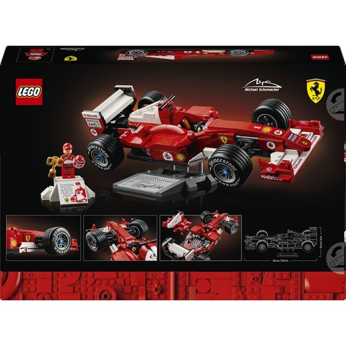 Icons Ferrari F2004 i Michael Schumacher 11375, model bolidu LEGO 1 sztuka