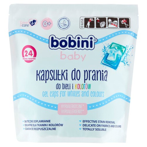 Kapsułki do prania uniwersalne Bobini 24 sztuki