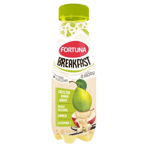 Jabłko-banan-gruszka z płatkami owsianymi, miodem i wanilią. Fortuna 0,3 l